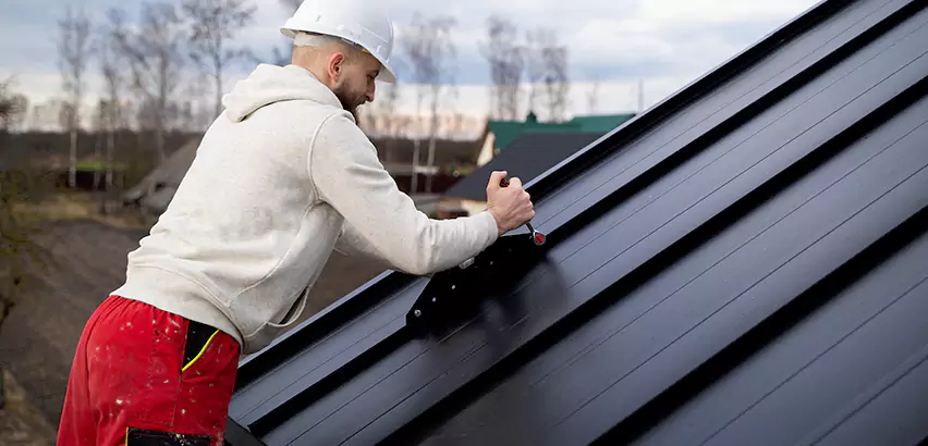 Tin Roof Ridge Cap Installation in Spring Valley